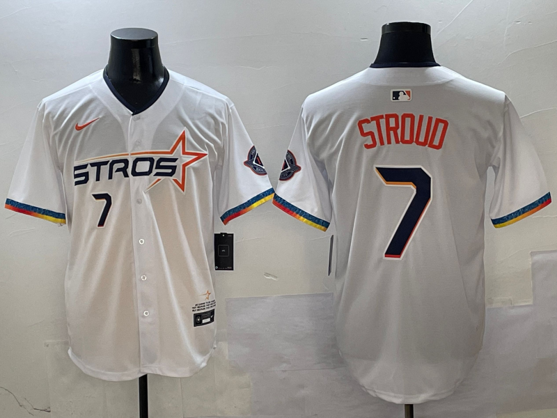 Men's Houston Astros C.J. Stroud #7 White 2025 City Connect Limited Jersey